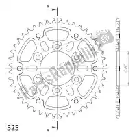 SU2148944B, Supersprox, Ktw rear alu 44t, black, 525    , New