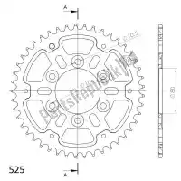 SU2148945B, Supersprox, Ktw rear alu 45t, black, 525    , New