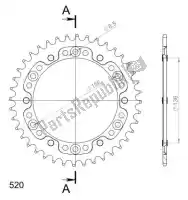 SU6151240R, Supersprox, Ktw posteriore stealth 40t, rosso, 520    , Nuovo