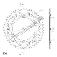 SU6151246R, Supersprox, Ktw posteriore stealth 46t, rosso, 520    , Nuovo