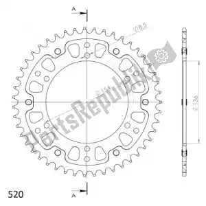 SUPERSPROX SU2151547B ktw rear alu 47t, black, 520 - Bottom side