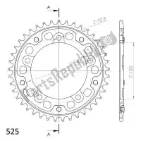 SU6179241D, Supersprox, Ktw traseira furtiva 41t, azul, 525    , Novo