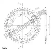 SU2179243B, Supersprox, Ktw rear alu 43t, black, 525    , Nieuw