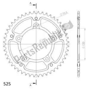 SUPERSPROX SU6179248R ktw rear stealth 48t, red, 525 - Bottom side