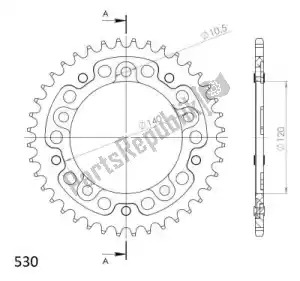 SUPERSPROX SU6180040G ktw rear stealth 40t, gold, 530 - Bottom side