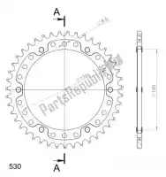 SU6201143G, Supersprox, Ktw arrière furtif 43t, or, 530    , Nouveau