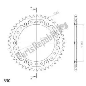SUPERSPROX SU6201145R ktw rear stealth 45t, red, 530 - Bottom side