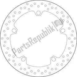 schijf  168b407d6, 5 mm thickness van Brembo, met onderdeel nummer 091168B407D6, bestel je hier online: