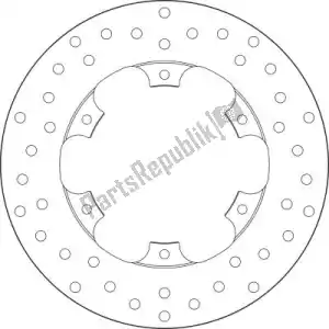 BREMBO 09168B407L5 schijf  68b407l5 - Onderkant