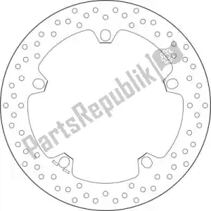 BREMBO 091168B407D6 schijf  168b407d6, 5 mm thickness - Bovenkant