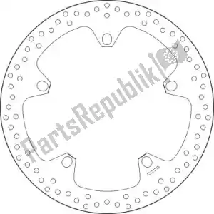 BREMBO 091168B407D7 disco 168b407d7,5 mm di spessore - Lato superiore