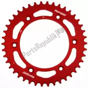 SUPERSPROX SU221042R ktw posteriore alu 42t, rosso, 520 - Lato superiore