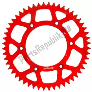 SUPERSPROX SU221052R ktw rear alu 52t, red, 520 - Upper side