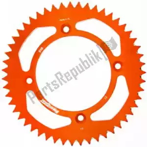 SUPERSPROX SU289851O ktw rear alu 51t, orange, 428 - Upper side