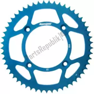 SUPERSPROX SU299853D ktw rear alu 53t, blue, 428 - Upper side