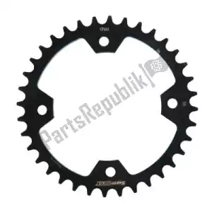 SUPERSPROX SU4176036B ktw rear steel 36t, black, 520 - Bovenkant