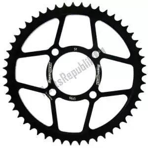 SUPERSPROX SU4179651B ktw rear steel 51t, black - Bovenkant