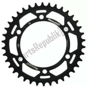 SUPERSPROX SU448638B ktw trasero acero 38t, negro, 520 - Lado superior