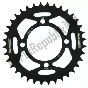 SUPERSPROX SU483436B ktw posteriore acciaio 36t, nero, 420 - Lato superiore