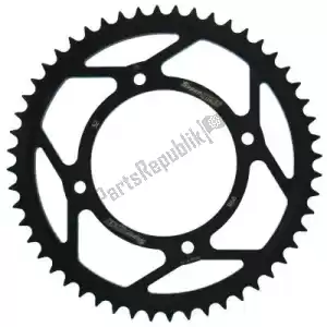 SUPERSPROX SU499852B ktw rear steel 52t, black, 428 - Upper side