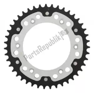 SUPERSPROX SU621043S ktw sigilo trasero 43t, plata, 520 - Lado superior
