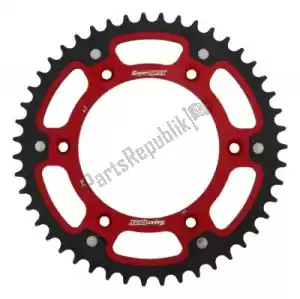 SUPERSPROX SU621047R ktw sigilo trasero 47t, rojo, 520 - Lado superior