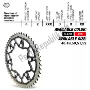 MOTO MASTER 37620023350 ktw posteriore fusion 50t, rosso, 520 - Il fondo