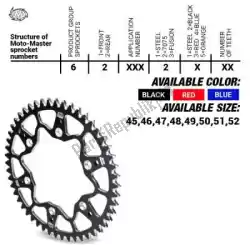 Tutaj możesz zamówić ktw ty? Alu 50t czerwony 520 od Moto Master , z numerem części 37620122350: