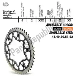 Aquí puede pedir ktw fusión trasera 49t, negro, 520 de Moto Master , con el número de pieza 37620303249: