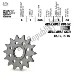 Here you can order the ktw front steel 13t, 520 from Moto Master, with part number 37610121113:
