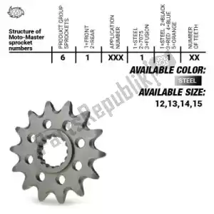 MOTO MASTER 37610121113 ktw front steel 13t, 520 - Bottom side