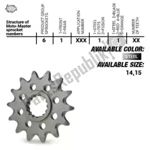 MOTO MASTER 37610161115 ktw aço frontal 15t, 420 - Lado inferior