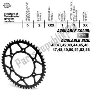 MOTO MASTER 37620091149 ktw rear steel ultralight 49t, 520 - Bottom side
