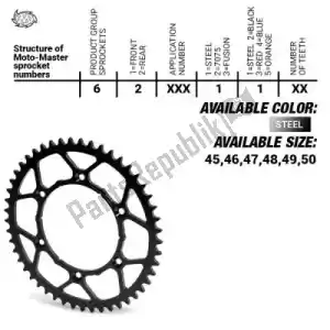 MOTO MASTER 37620301149 ktw trasero acero ultraligero 49t, 520 - Lado inferior