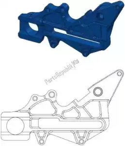 MOTO MASTER 6288211062 pezzo di ricambio 211062, adattatori di fabbrica posteriori blu - Lato superiore