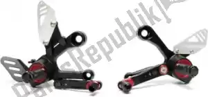 GILLES 31230802 footrest rearset rct10gt, black - Bottom side
