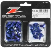 ZE885266, Zeta, Kit de tornillos para carrocería de aluminio, azul    , Nuevo