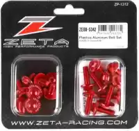 ZE885342, Zeta, Kit de tornillos de cuerpo de aluminio, rojo    , Nuevo