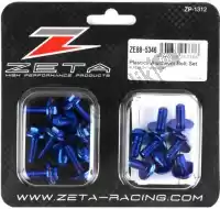 ZE885346, Zeta, Kit de tornillos para carrocería de aluminio, azul    , Nuevo