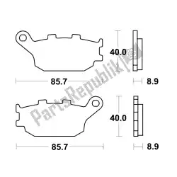 Here you can order the brake pad from Unknown, with part number MCB634SH: