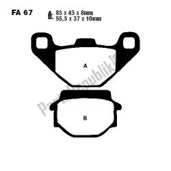 Here you can order the brake pads from EBC, with part number FA067: