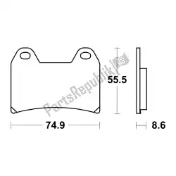 Here you can order the brake pad from Unknown, with part number MCB683SV: