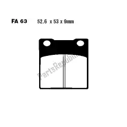 Ici, vous pouvez commander le plaquettes de frein auprès de EBC , avec le numéro de pièce FA063: