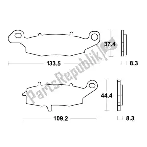 Unknown MCB681SV brake pad - Bottom side