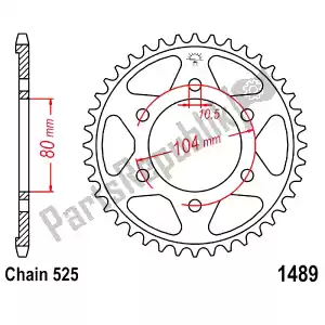 JT JTR148944 ktw posteriore in acciaio 44t, 525 - Lato superiore