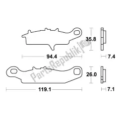 Here you can order the brake pad from Unknown, with part number MCB757SI: