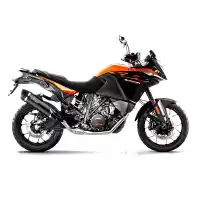 14045, Leovince, Slip-on nero, silenziatore in fibra di carbonio ktm adventure  r super s t ra sa ta 1090 1290, Nuovo