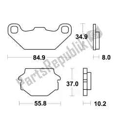Here you can order the brake pad from Unknown, with part number MCB560SI: