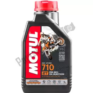MOTUL 109989 mogul 710 2t aceite de 2 tiempos 1l 100% sintético, 1 litro - Lado inferior