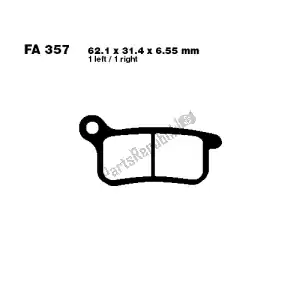 EBC FA357R pastilhas de freio - Lado inferior